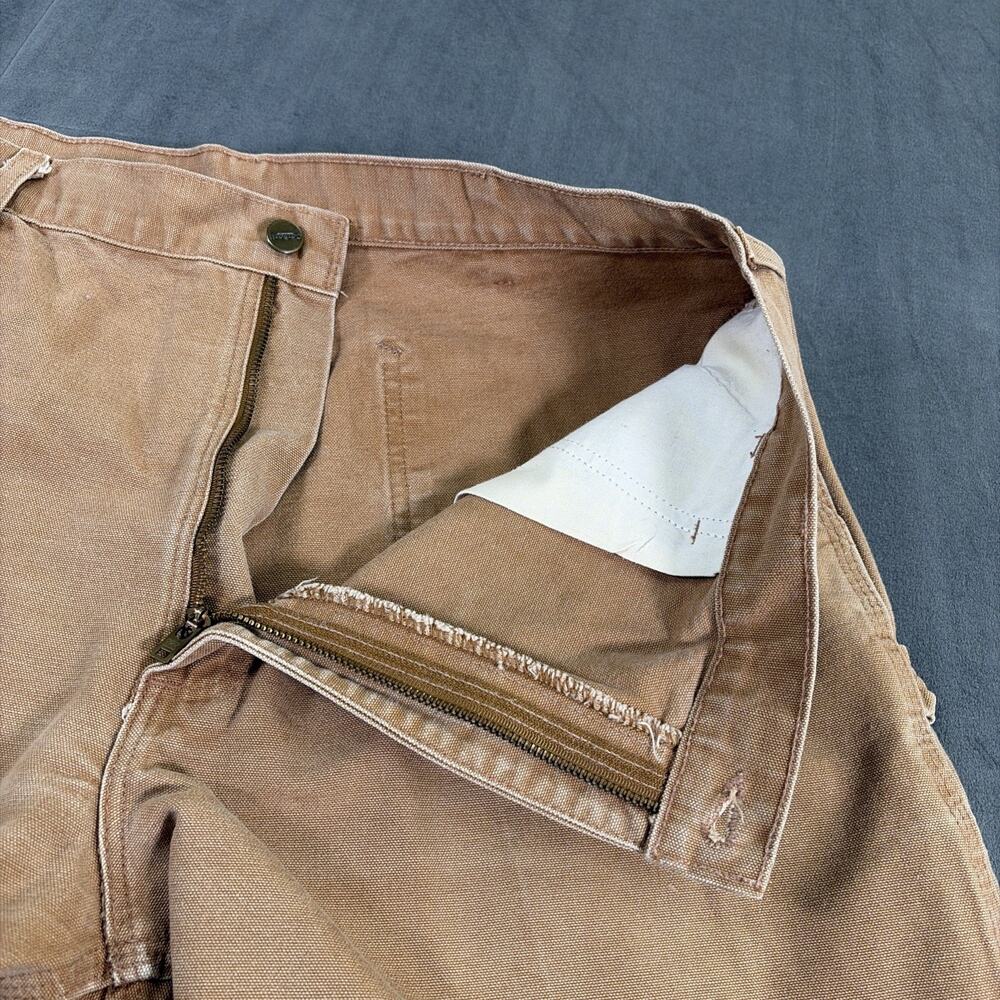 Carhartt B11-BRN Loose Fit Washed Duck Utility Work Pants Mens 38x32 Tan Brown - Picture 6 of 11